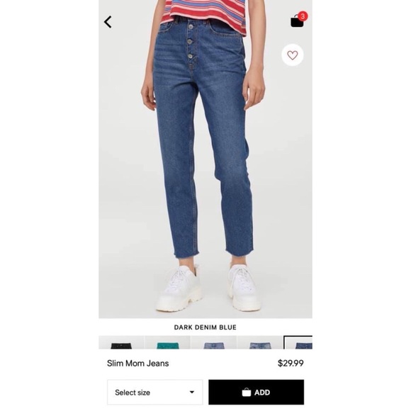 slim mom jeans hm